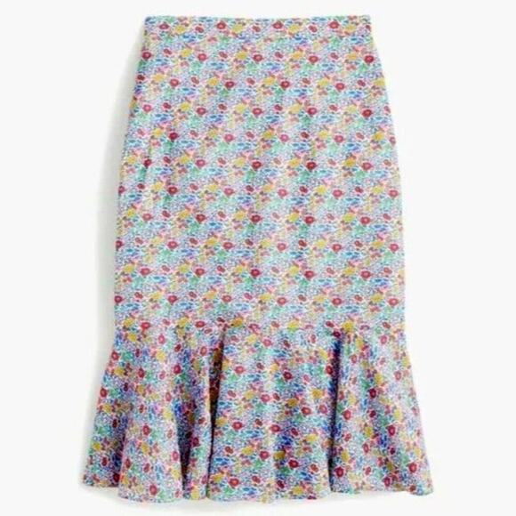 J. Crew Dresses & Skirts - J. Crew Liberty Trumpet Skirt Favourite Flowers Skirt 4P EUC
